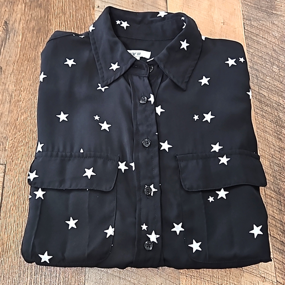 26. Dark Rich Black Flowy Blouse